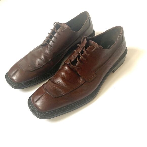 Ferragamo Vintage Italian Leather Lace Dress Shoe - Picture 1 of 12